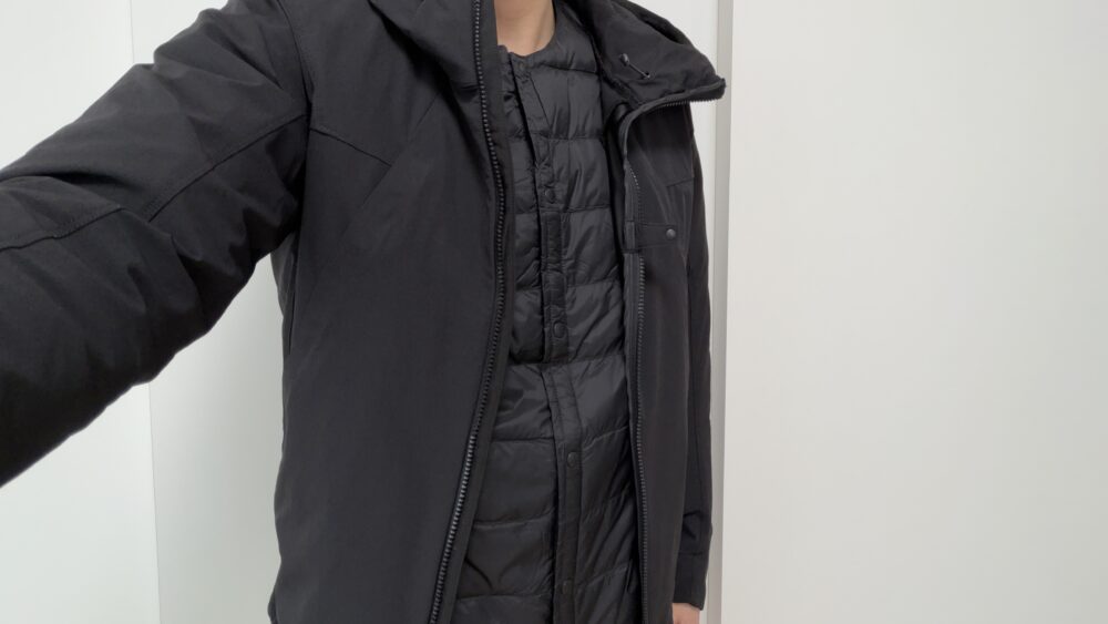 インナーダウンの着用